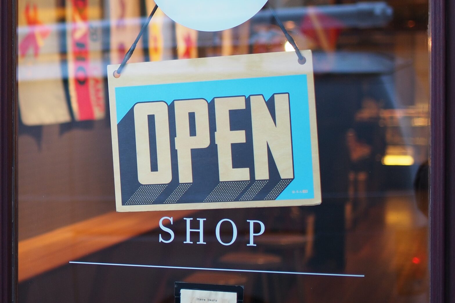 Shop open sign - marketing strategy for a new business